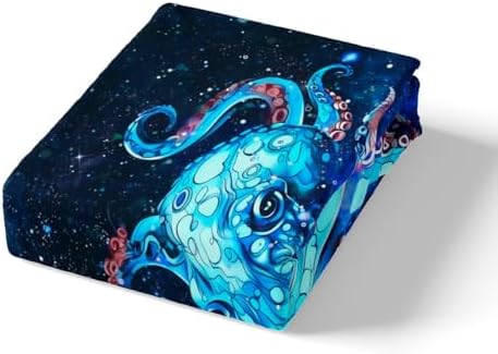 Feelyou Octopus Bed Sheet Set Ocean Kraken Print Twin Size