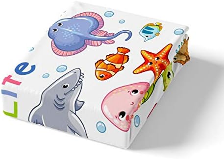 Kids Dolphin Fitted Sheet Set Twin Size Ocean Animal Bedding