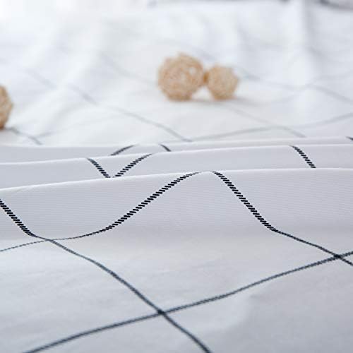 Houseri Jumeey Plaid Duvet Cover Queen Size Set