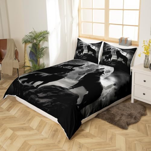 Erosebridal Wolf Duvet Cover Set Queen Size