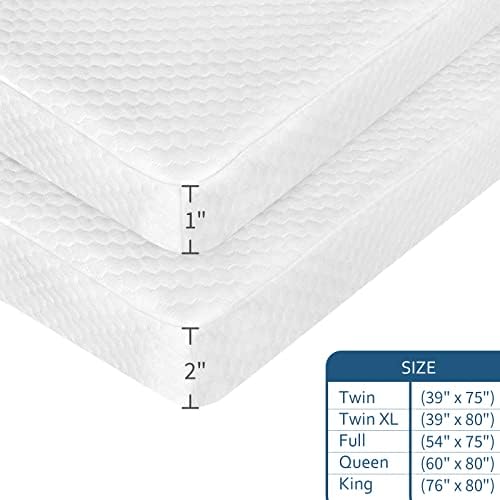 Moonsea Twin Size Memory Foam Mattress Topper Cover 1