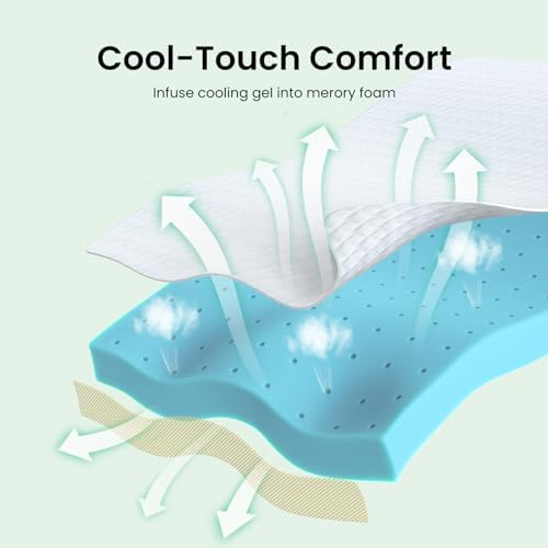 Marsail 3 Inch Gel Memory Foam Mattress Topper Twin XL 1