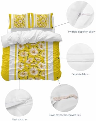 3-Piece Twin Duvet Cover Set with Zipper Corner Ties
