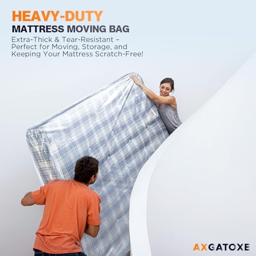 Axgatoxe Plastic Mattress Bag for Moving - King Size 4MIL