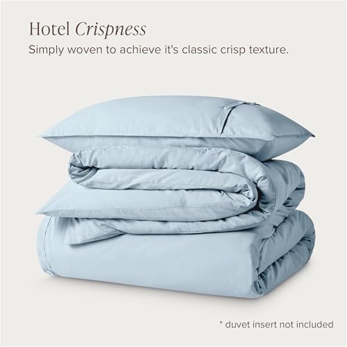 Bare Home Organic Cotton Duvet Cover Set - TwinTwin XL Winter Blue 1