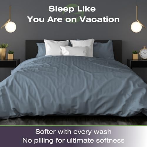 GREENLEAF King Duvet Cover Set - 4 Piece Ocean Blue