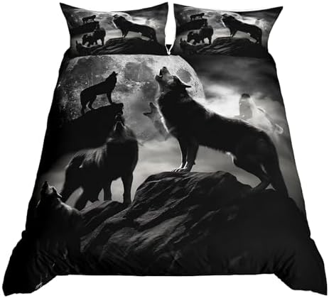 Erosebridal Wolf Duvet Cover Set Queen Size