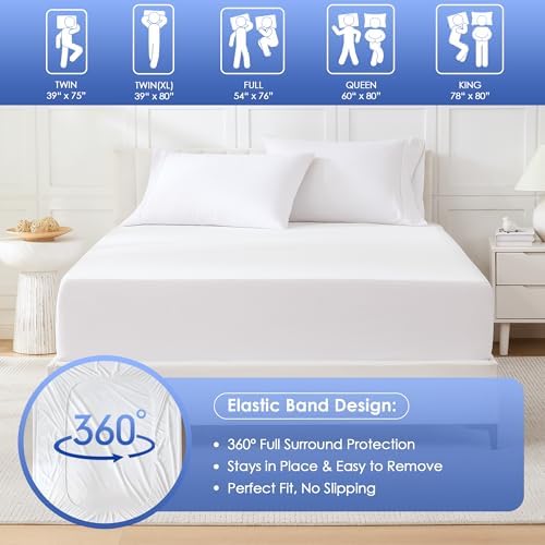 HALANS King Waterproof Mattress Protector Breathable Fitted Sheet