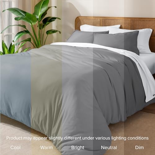 Bare Home Organic Cotton Duvet Cover Set - TwinTwin XL Grey