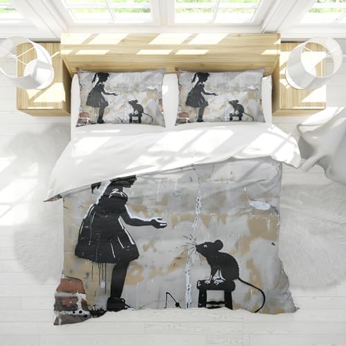 HOBBOY Street Graffiti Art Duvet Cover Set 3 Pieces Twin XL
