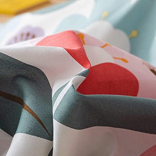ERZRGA Pink Garden Floral Duvet Cover Set Queen