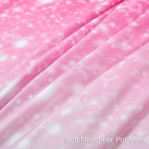 PERFEMET Rainbow Gradient Comforter Set for Girls 6 Pcs Twin Bedding