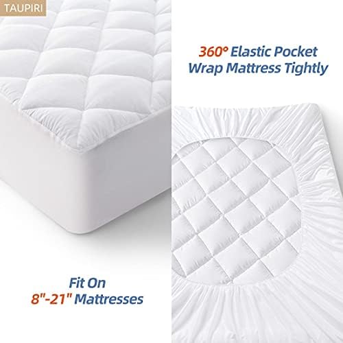 Taupiri Full Quilted Mattress Pad Cover with Deep Pocket 8-21