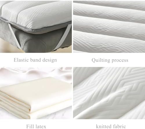 LDLCYCN Sponge Lash Bed Topper 5cm Thick Non-Slip Massage Mattress