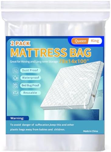 Zangboer Mattress Bags 2-Pack Queen King Size Waterproof Storage