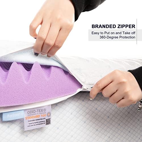 Ferlizer 2 Inch Twin Mattress Topper Cover