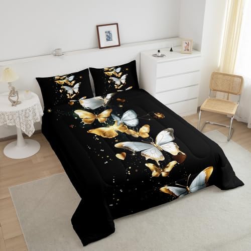 Feelyou Butterfly Comforter Set Queen Size