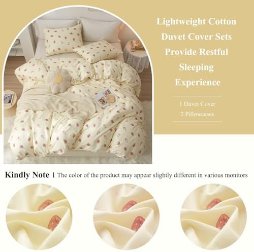 VClife Floral Queen Duvet Cover Set 3 Piece
