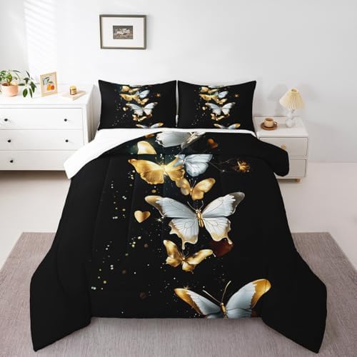 Feelyou Butterfly Comforter Set Queen Size