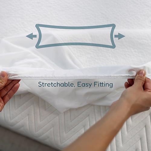 DreamOasis Waterproof Queen Mattress Protector - Bamboo Viscose Soft Breathable