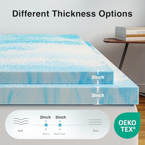 Novilla Memory Foam Mattress Topper King 2 Inch 1