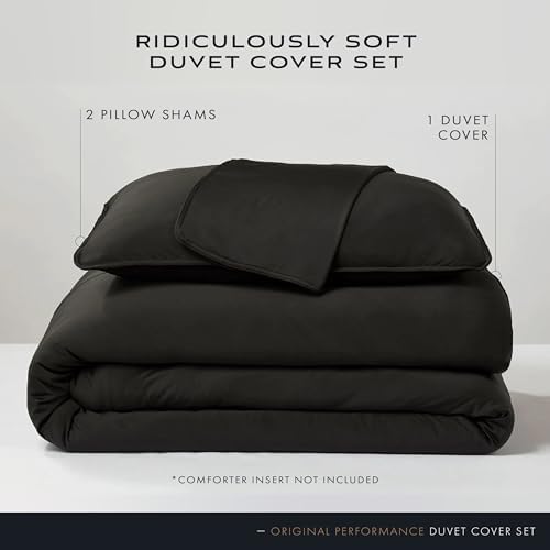 SHEEX Cooling Duvet Cover Set FullQueen Black 1
