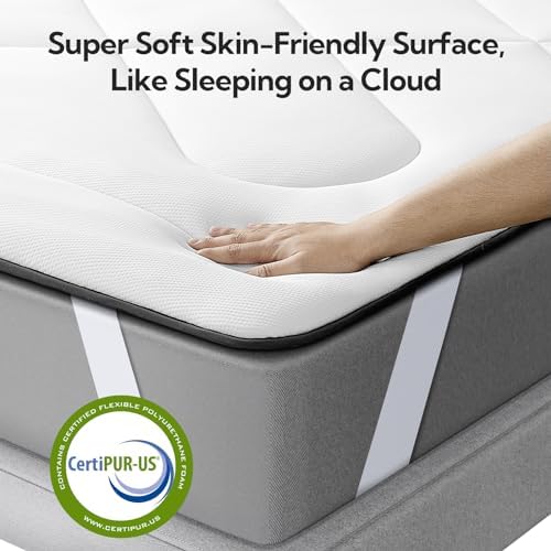 Maxzzz Twin Mattress Pad with Cooling Memory Foam