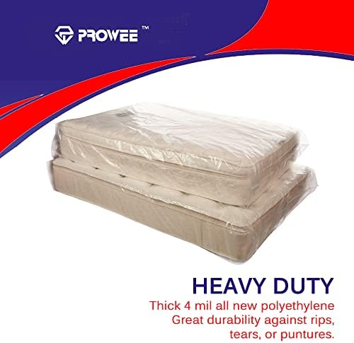PROWEE 2 Pack Heavy Duty Mattress Bags for Moving and Storage