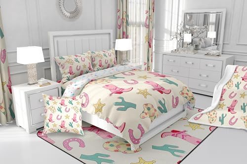 Feelyou Western Cowboy Bed Sheet Set for Kids