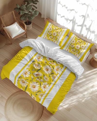 3-Piece Twin Duvet Cover Set with Zipper Corner Ties