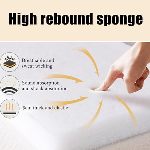 LDLCYCN Sponge Lash Bed Topper 5cm Thick Non-Slip Massage Mattress