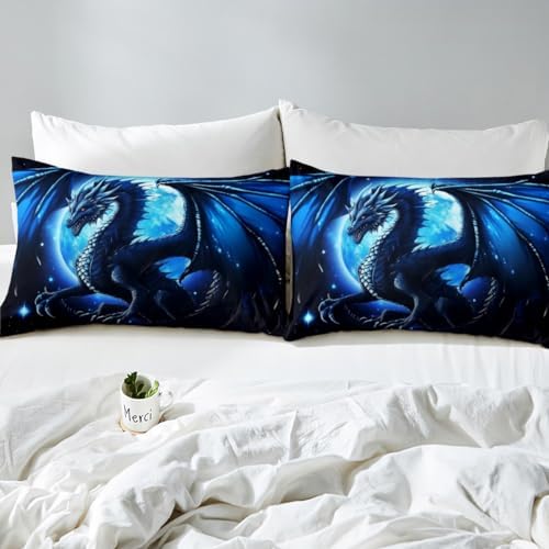 Castle Fairy Dragon Fitted Sheet Twin Size 3D Design