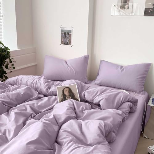 KimLuxz Lavender Duvet Cover Set Queen 3 Pieces