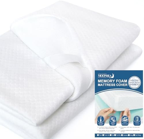 Moonsea Twin Size Memory Foam Mattress Topper Cover 1