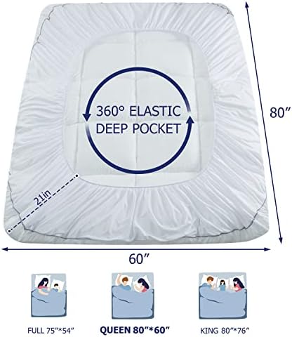 Marine Moon Queen Mattress Topper Cooling Plush