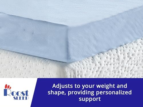 ROOST SLEEP Cool Cloud 3 Inch Gel Memory Foam Mattress Topper