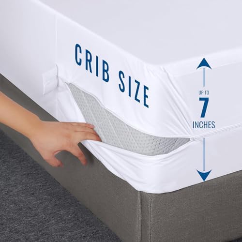 Utopia Bedding Mattress Encasement 2 Pack Crib Size Waterproof