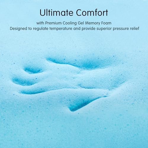 CHUN YI Cooling Mattress Topper 4 Inch Gel Memory Foam