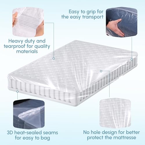 WORKPRO 2-Pack Queen King Plastic Mattress Bags