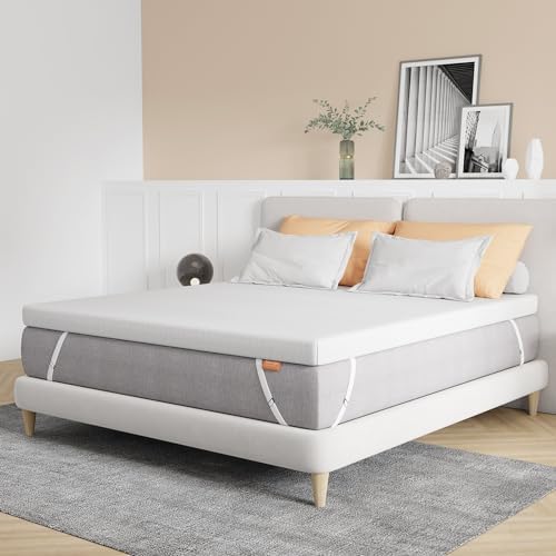 Sweetnight 4 Inch Memory Foam Mattress Topper