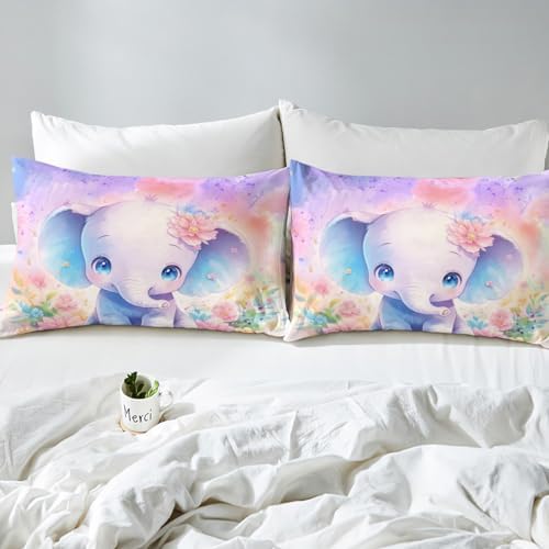 Feelyou Kids Elephant Duvet Cover Set Queen Size 1