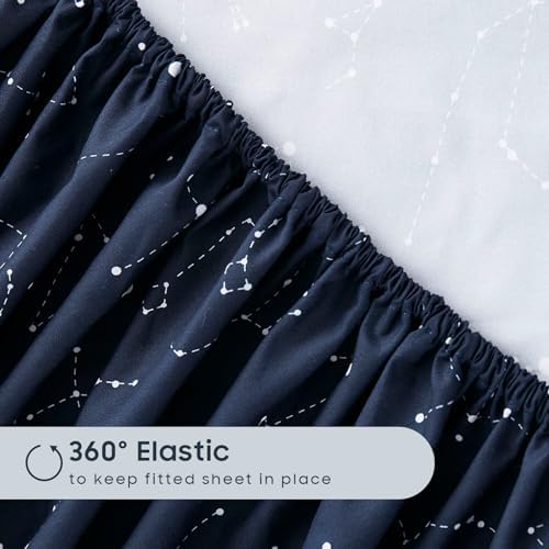 Wake In Cloud - Constellation Star Galaxy Bedding Set Twin Size