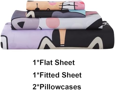 ADASMILE A S Cat Bedding Set for Kids