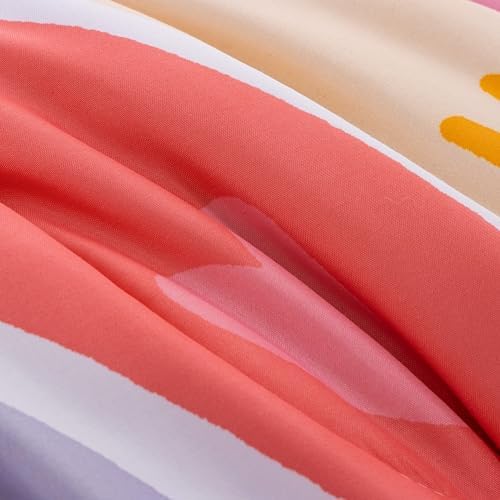 Btargot 5 Piece Pink Rainbow Comforter Set for Kids 1
