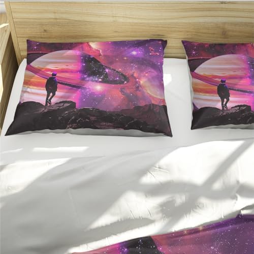 MUKULING Star Boy Duvet Cover Set 3 Pieces Purple