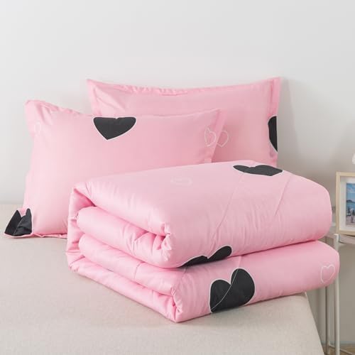 Blush Pink Love Comforter Set King Size