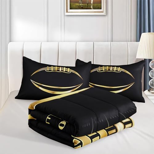 Helloosuu Football Comforter Sets 6PCS Twin Bedding