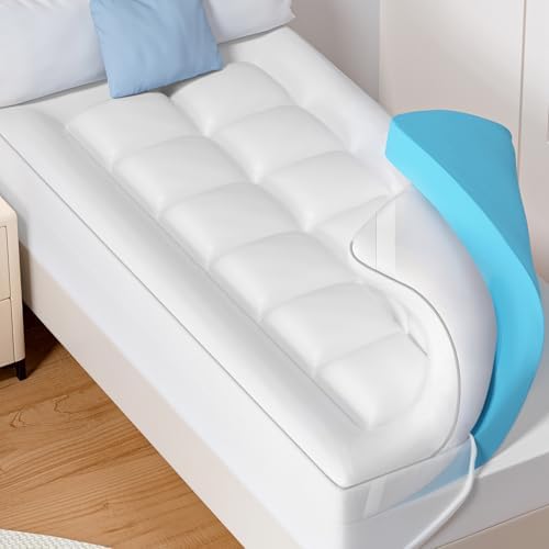 BDEUS 3 Inch Dual Layer Mattress Topper Twin Size