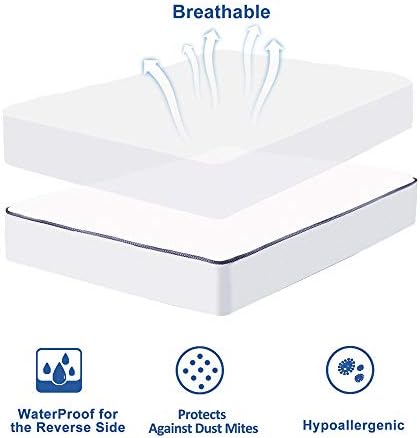 WhatsBedding Waterproof Mattress Pad Queen Size 1