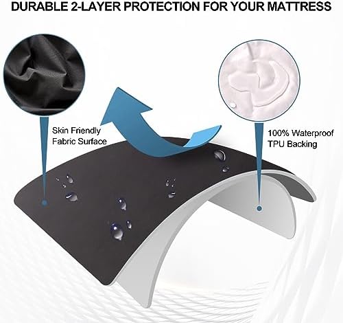 NTBED Waterproof Mattress Protector King Size Deep Pocket